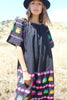 "Guatemalan Butterflies" Vintage Handwoven Maxi Dress