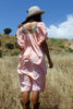 Peach Oaxacan Hand Embroidered Dress