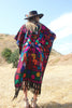 "Cosmic Peacocks" Vintage Hand Embroidered Poncho