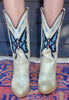 1970s Vintage Miss Capazio Butterfly Inlay Cowgirl Boots