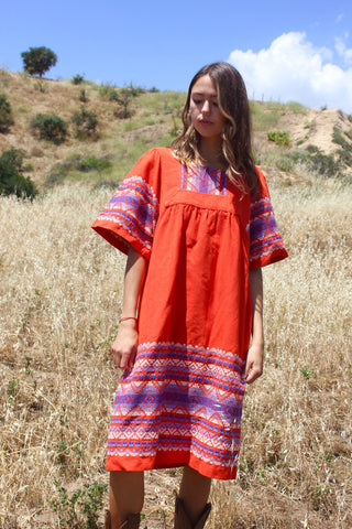 Vibrant Vintage Guatemalan Summer Dress