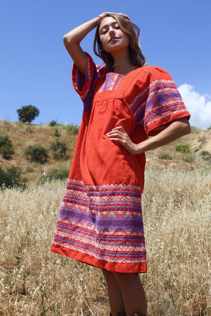 Vibrant Vintage Guatemalan Summer Dress Honeywood Vibrant Vintage Guatemalan Summer Dress Honeywood