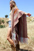 "Earth Weaver" Handwoven Vintage Wool Poncho