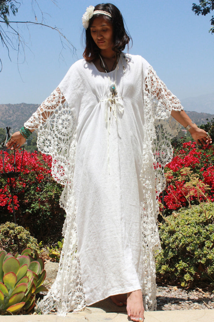 crochet hippie wedding dress Flare Sleeve crochet Lace Wedding Dresses Boho GYPSY V-Neck beach bohemian Brida