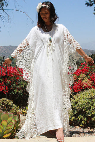 Honeywood Original Antique Crochet Bohemian Wedding Dress