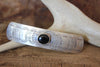 Native American Hand Stamped Sterling and Onyx Barrette