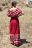 "Sexy Senorita" Vintage Guatemalan Handwoven Maxi Dress 1970s Nieman Marcus