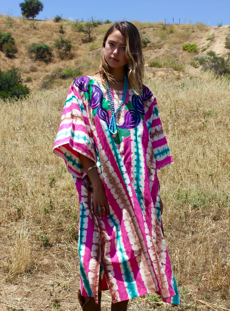 L/XL Handmade Silk African Dashiki Dress Honeywood L/XL Handmade Silk African Dashiki Dress Honeywood