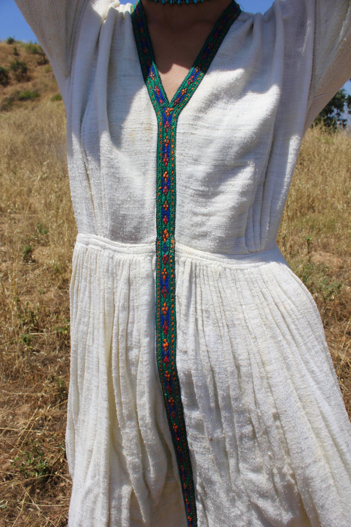 Antique African Gauzy Cotton Peasant Dress Circa ~ 1960s – Honeywood