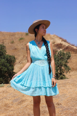 Greek Goddess 1970s Gauzy Dress