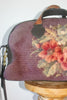 Honeywood Original "Gypsy Overnighter" Antique Needlepoint Elk Skin Carpet Bag