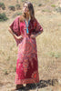 "Deep Scarlet" 1970s Pakistani Dashiki Dress