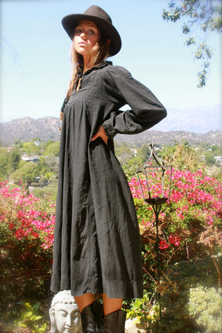 Vintage 1970s Indian Imports Gauzy Bohemian Dress