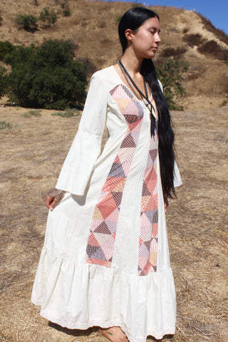 "Sacred Geometry" 1970s Maxi Dress