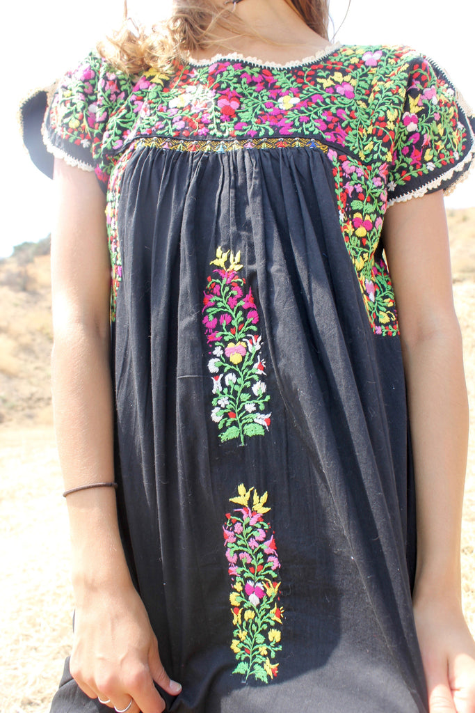 Black Beauty" Gorgeous Antique Oaxacan Maxi Dress Honeywood Black Beauty" Gorgeous Antique Oaxacan Maxi Dress Honeywood