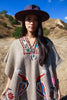 "Birds of Paradise" 1970s Handwoven One of a Kind Mexican Poncho
