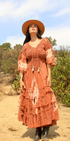 A Honeywood Exclusive A Honeywood Exclusive Handmade Antique Crochet Maxi Dress S/M