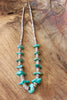 Antique Native American Turquoise Tab and Heishi Bead Necklace