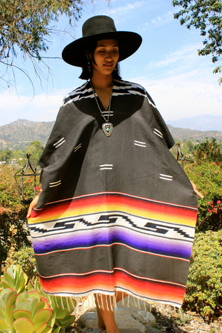 RARE One-of-A-Kind 1970s Artisan Handmade Deerskin Poncho – Honeywood