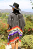 Vintage Serape Mexican Blanket Poncho