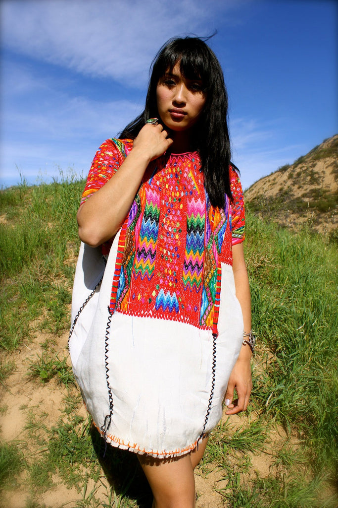 Amazing! Vintage Hand Embroidered Huipil
