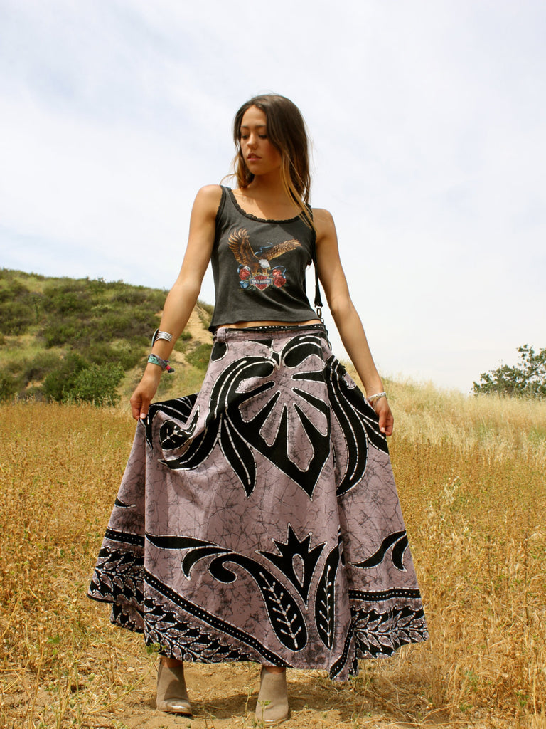Rock on Beautiful Hippie Vintage Indian Wrap Skirt