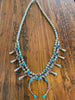 RESERVED Le Petite Squash Blossom Navajo Coral and Turquoise